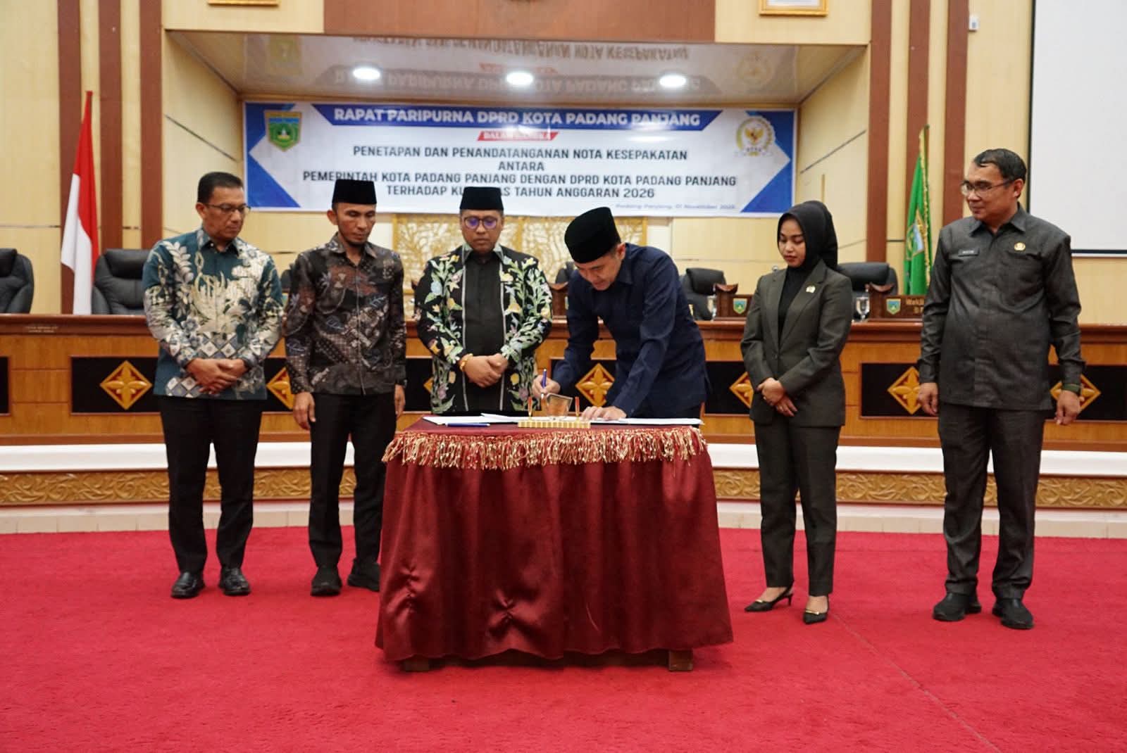 Pemko dan DPRD Tandatangani Nota Kesepakatan KUA-PPAS 2026