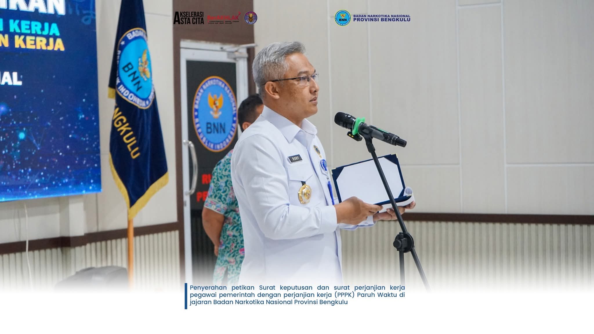 Resmi Mengabdi untuk Negeri, 30 PPPK Paruh Waktu BNN Bengkulu Terima SK