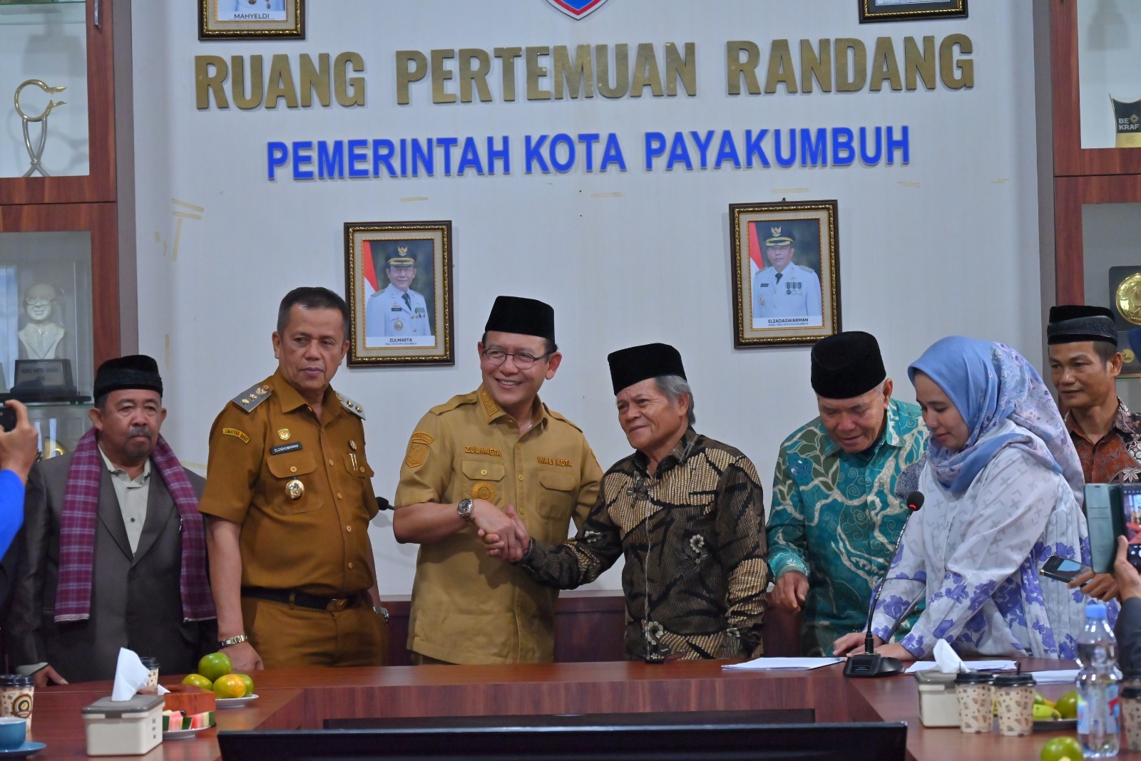 Niniak Mamak Duo Nagari Menandatangani Akta Perjanjian, Pembangunan Kembali Pasar Pusat Pertokoan Kota Payakumbuh