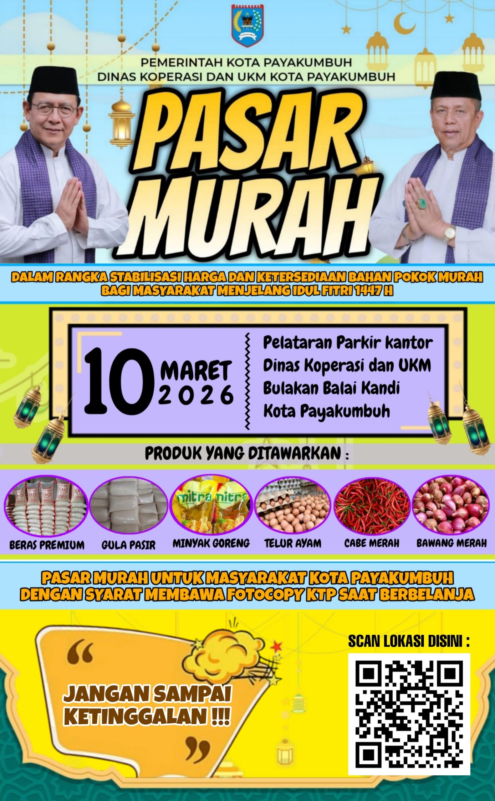 Siapkan KTP dan Tenaga Dalam, Pasar Murah 10 Maret Siap Digelar